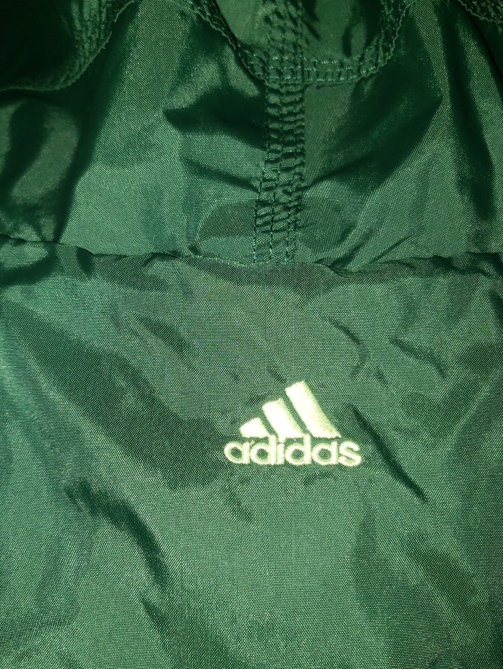 IVY PARK Forest Green Long Raincoat with Lime Stripes, Sz M - Picture 7 of 9